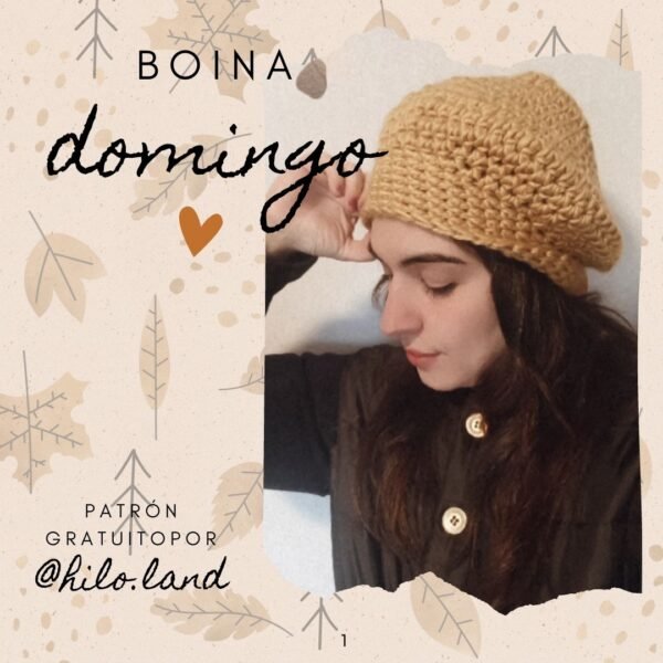PATRÓN GRATUITO: BOINA DOMINGO