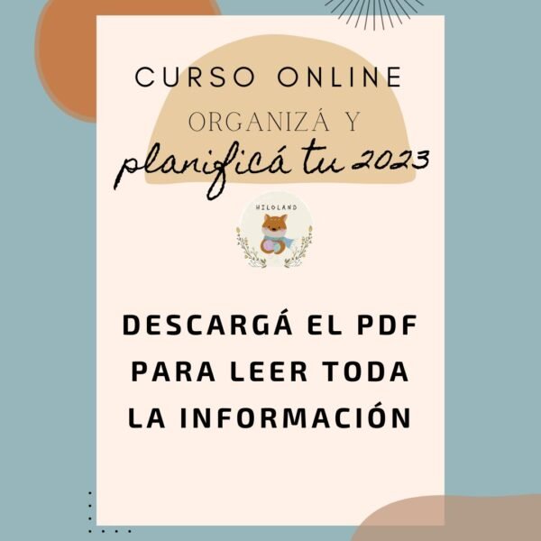 INFO COMPLETA Curso Online Organiza y Planifica tu 2023