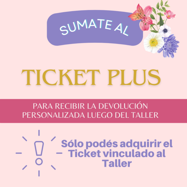 TICKET PLUS del Taller PLANIFICÁ TU 2024