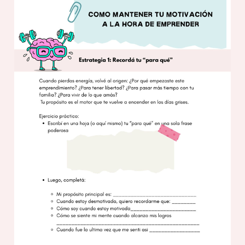 EJERCICIOS PARA APLICAR EN TU EMPRENDIMIENTO